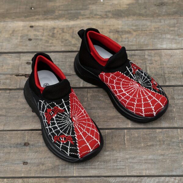 Newness Web-Slinger Spider Kid Shoes: Stylish and comfortable sneakers for kids, featuring a spider-web design.