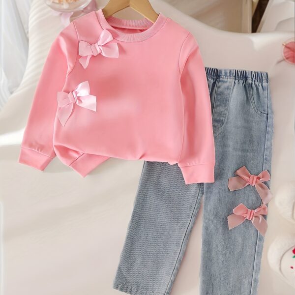 Adorable Pastel Dreams Girls' Bow Set in pastel colors, perfect for back-to-school or special occasions.