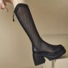 Newness Elevated Mesh Platform Boots Modern breathable platform boots perfect for any occasion Showcasing a stylish mesh design and elevated platform sole
