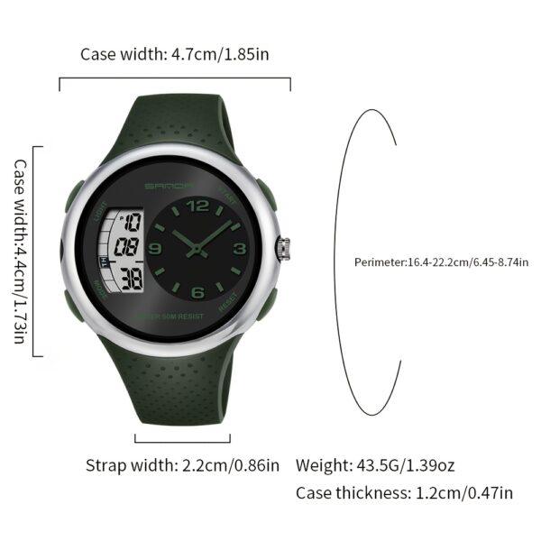 Newness Apex Digital Sports Watch: Sleek black digital watch with multiple features, perfect for any activity.