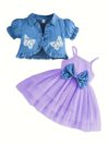 Adorable Flutterby Delight girls camisole dress perfect for spring and summer A charming lightweight dress with delicate details