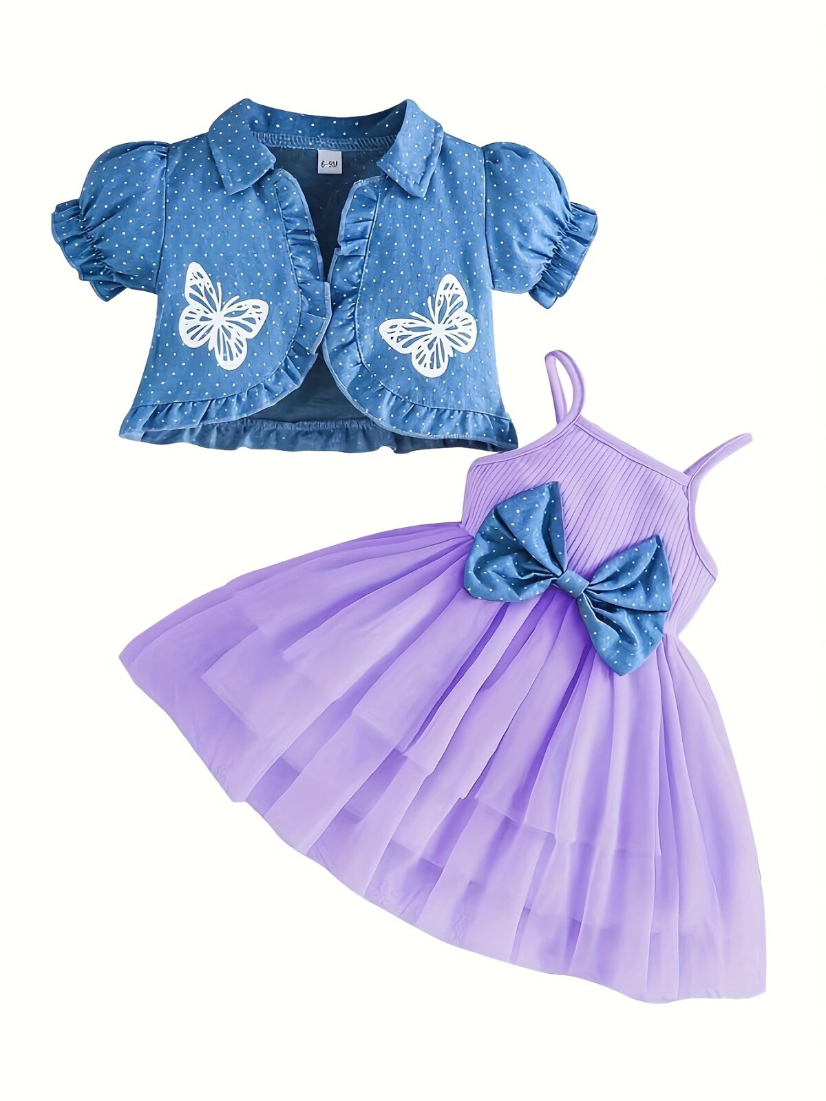 Adorable Flutterby Delight girls camisole dress perfect for spring and summer A charming lightweight dress with delicate details