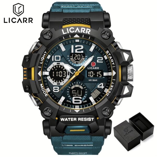 LICARR Apex Men's Sport Watch, showcasing its durability and style.