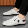 Mens Newness Metro Lace Up Loafers in black showcasing the sleek PU upper and durable PVC sole Versatile and sophisticated loafers perfect for any occasion
