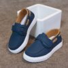 Newness Coastal Breeze Kids Navy Sneakers Stylish and comfortable navy blue sneakers for kids perfect for school or play