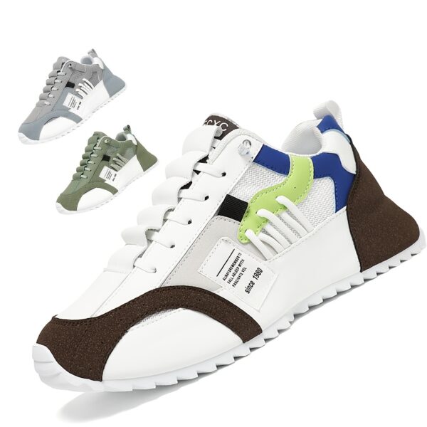 Newness Boys' Striped Low-Top Sneakers: Lightweight, breathable, and stylish striped sneakers perfect for play.