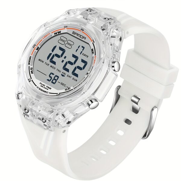 Newness Apex Digital Sports Watch: Sleek black digital sports watch with multiple features, perfect for an active lifestyle.