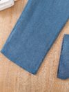 Adorable girls denim set perfect for autumn Featuring stylish denim jacket and pants ideal for casual outings