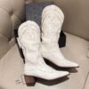 Stylish Embroidered Western Cowboy Boots from Newness perfect for any season These boots feature intricate embroidery and a classic silhouette