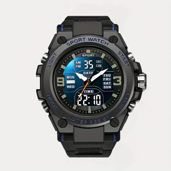 Newness Apex Dual Display Men's Sport Watch: Showcase your active lifestyle with this durable and stylish watch, featuring a dual display for ultimate functionality.