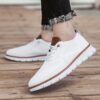 Newness Mens Casual Sneakers Breathable fabric PVC sole modern design for all day comfort