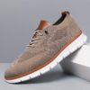 Newness Metropolitan Mens Casual Loafers Brown sole breathable fabric loafers in a sleek design for all day comfort