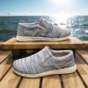 Newness Coastal Breeze Breathable Slip On Sneakers in white showcasing their comfortable design and breathable fabric Perfect for everyday wear