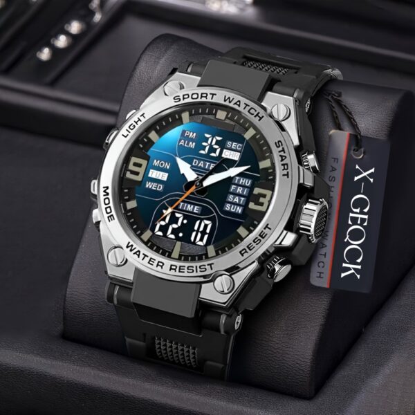 Newness Apex Dual Display Men's Sport Watch: Showcase your active lifestyle with this durable and stylish watch, featuring a dual display for ultimate functionality.