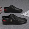 Mens Newness Metro Lace Up Loafers in black showcasing the sleek PU upper and durable PVC sole Versatile and sophisticated loafers perfect for any occasion