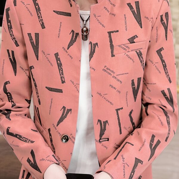 Cairo Nights Geometric Print Blazer by Newness. A modern, sophisticated blazer featuring a striking geometric print, perfect for any occasion.