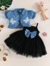 Adorable Flutterby Delight girls camisole dress perfect for spring and summer A charming lightweight dress with delicate details