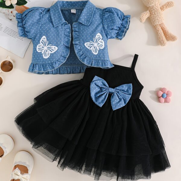 Adorable Flutterby Delight girls' camisole dress, perfect for spring and summer. A charming, lightweight dress with delicate details.