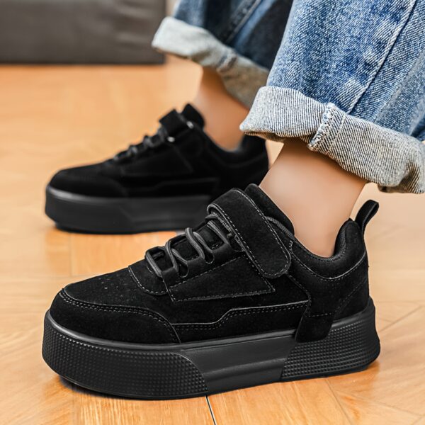 Stylish and comfortable black sneakers for kids perfect for everyday wear Newness Versatile Kids Black Sneakers