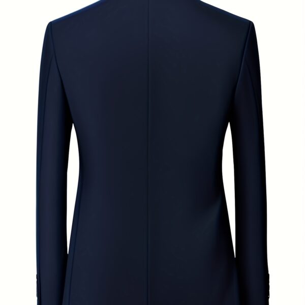 The Newness Midnight Mandarin Collar Jacket: A sophisticated, comfortable jacket for the modern man, featuring a mandarin collar.