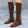 Wine red leather boots Crimson Nights style perfect for winter from Newness