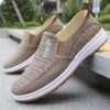 Newness Mens Striped Loafers Breathable fabric loafers with a stylish striped design perfect for everyday wear