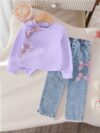Adorable Pastel Dreams Girls Bow Set in pastel colors perfect for back to school or special occasions