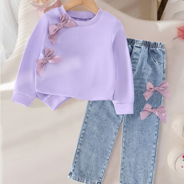 Adorable Pastel Dreams Girls Bow Set in pastel colors perfect for back to school or special occasions