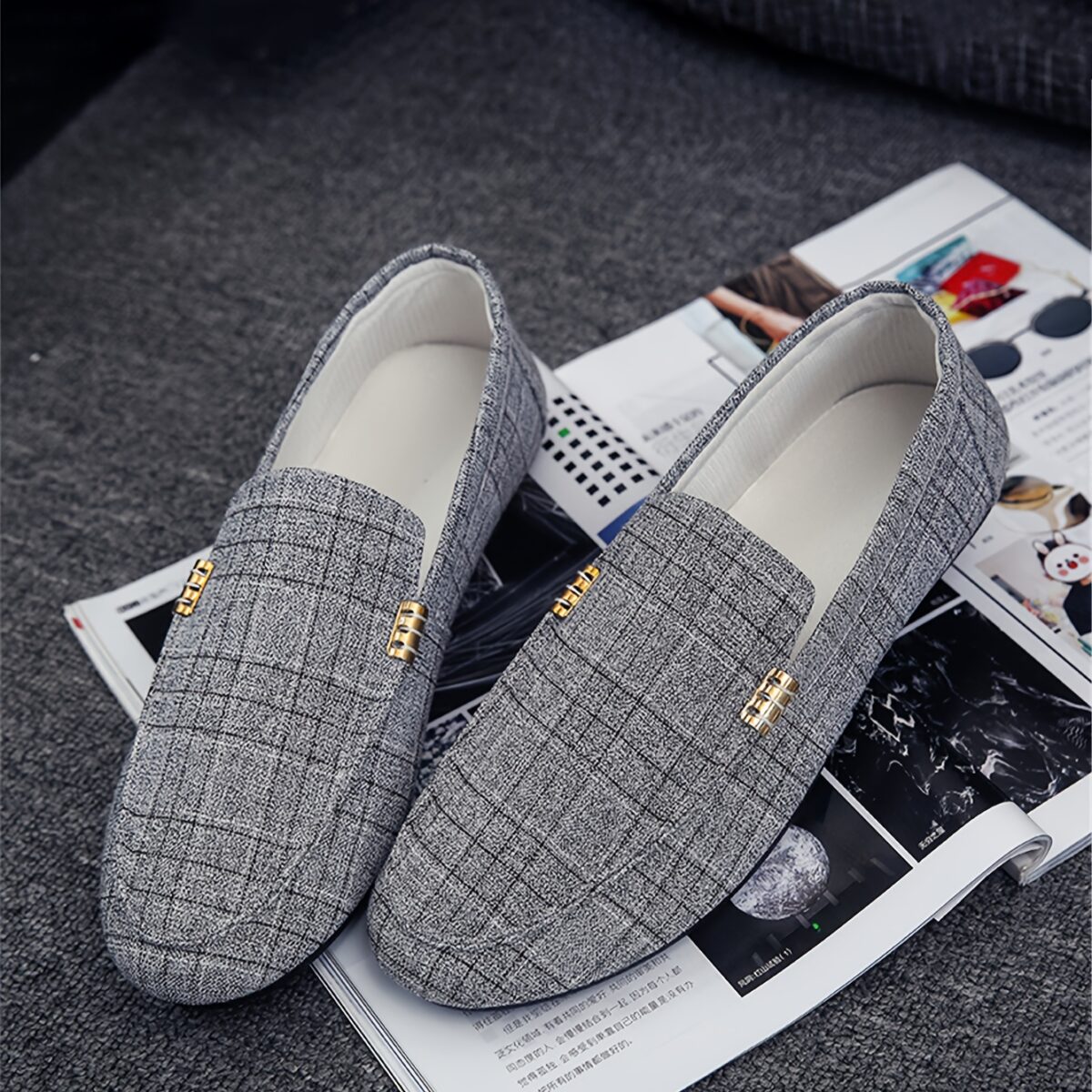 Newness Metropolitan Mens Canvas Loafers Comfortable and stylish canvas loafers perfect for any occasion View the detail of the sophisticated design and effortless chic