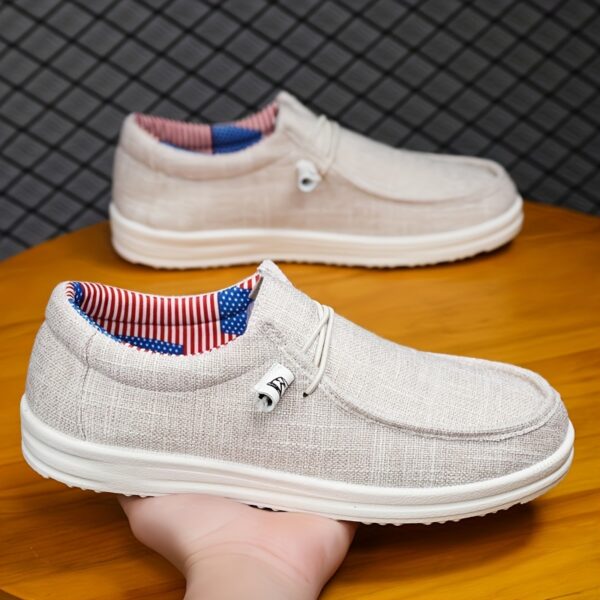 Womens beige fabric loafers KOONEXY brand comfortable and stylish for casual wear