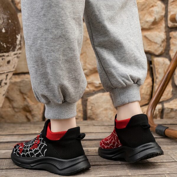 Newness Web-Slinger Spider Kid Shoes: Stylish and comfortable sneakers for kids, featuring a spider-web design.