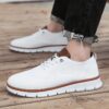 Newness Mens Casual Sneakers Breathable fabric PVC sole modern design for all day comfort