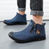 Newness Metropolitan Mens Zipper Loafers Classic microfiber loafers with a zipper detail offering comfort and style for all seasons