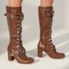 Newness Dominion Chunky Platform Boots Elevate your style with these chunky platform boots Featuring Specific details eg bold platforms durable construction stylish design