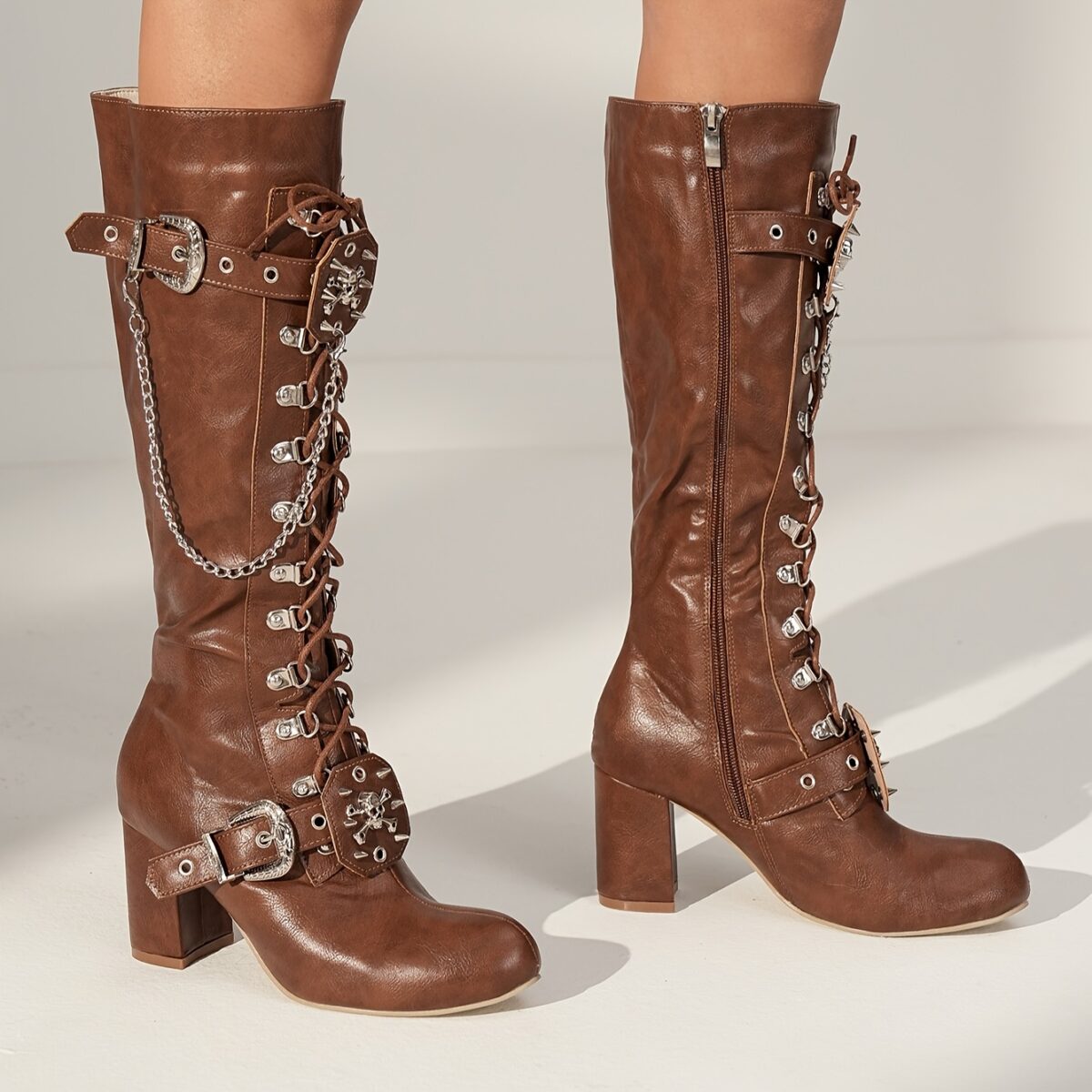 Newness Dominion Chunky Platform Boots Elevate your style with these chunky platform boots Featuring Specific details eg bold platforms durable construction stylish design