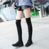 Newness Effortless Chic Knitted Over Knee Boots Flattering over the knee knitted boots in a soft comfortable knit Perfect for adding effortless style to any outfit