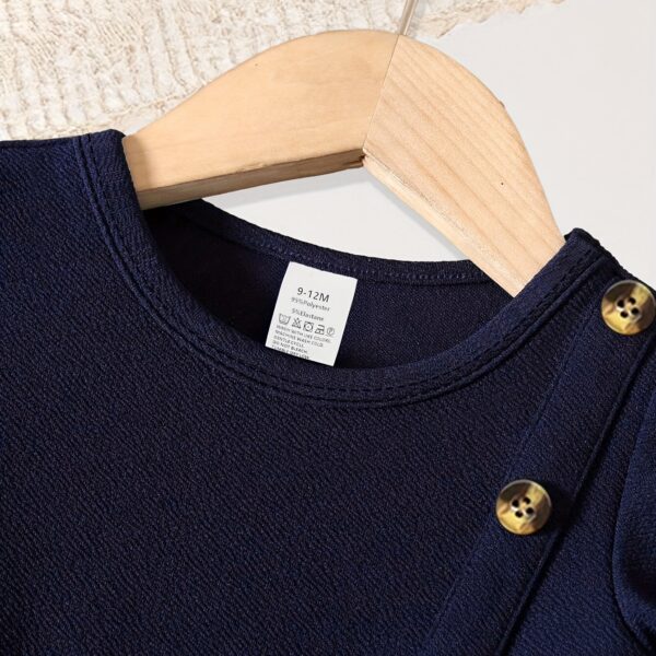 Adorable Newness Little Sailor Navy Blue Dress, perfect for any occasion. A charming navy blue dress with sailor-inspired details.