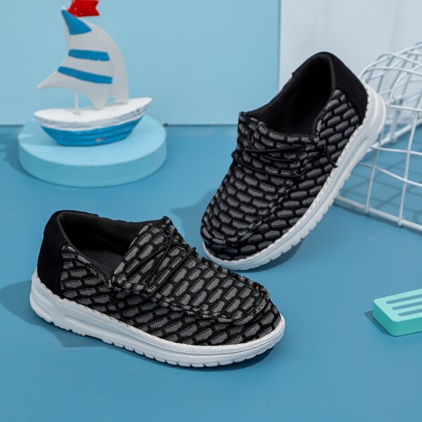 Newness Driftwood Plaid Boys' Casual Shoes - Stylish and comfortable plaid shoes for boys, perfect for everyday wear.