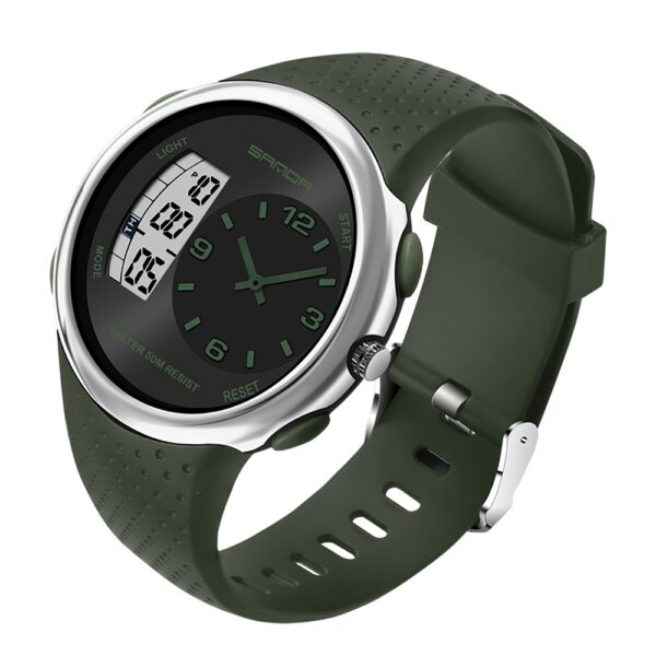 Newness Apex Digital Sports Watch: Sleek black digital watch with multiple features, perfect for any activity.