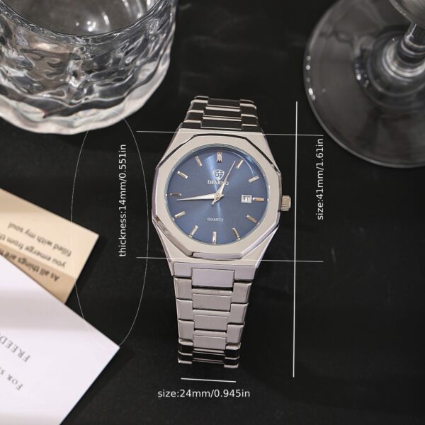 Newness Metropolitan Men's Steel Watch: A sleek, minimalist steel watch with a durable design, perfect for everyday wear or special occasions.