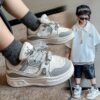 Stylish Starry Sky Boys Sneakers by Newness Trendy blue boys sneakers with a starry night design