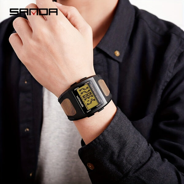 The Newness Apex Digital Sports Watch, showcasing its sleek design and advanced features, perfect for an active lifestyle. Highlighting its durable build and modern aesthetic.