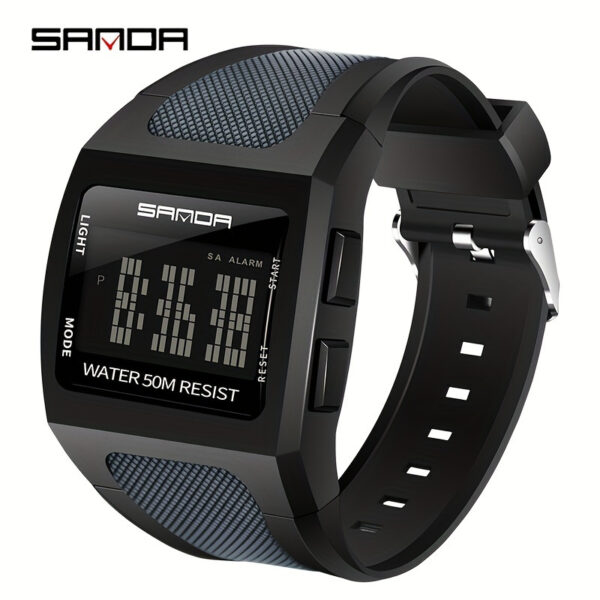The Newness Apex Digital Sports Watch, showcasing its sleek design and advanced features, perfect for an active lifestyle. Highlighting its durable build and modern aesthetic.