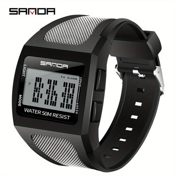 The Newness Apex Digital Sports Watch, showcasing its sleek design and advanced features, perfect for an active lifestyle. Highlighting its durable build and modern aesthetic.