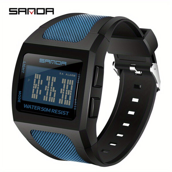 The Newness Apex Digital Sports Watch, showcasing its sleek design and advanced features, perfect for an active lifestyle. Highlighting its durable build and modern aesthetic.