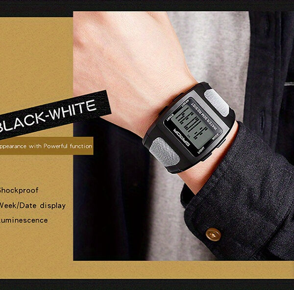 The Newness Apex Digital Sports Watch, showcasing its sleek design and advanced features, perfect for an active lifestyle. Highlighting its durable build and modern aesthetic.