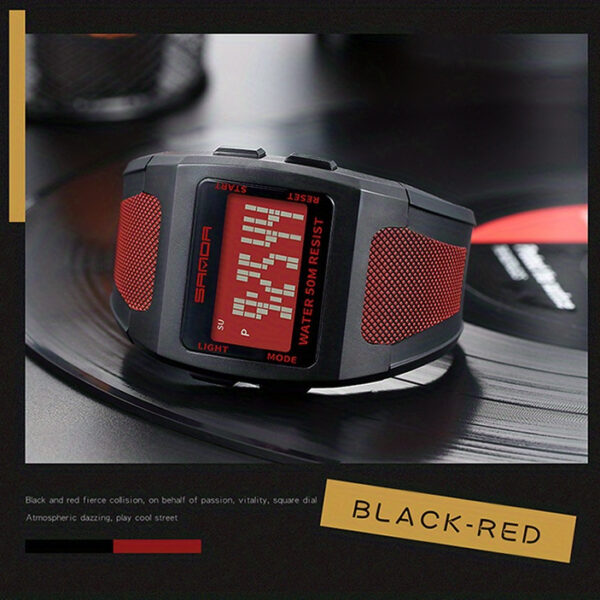 The Newness Apex Digital Sports Watch, showcasing its sleek design and advanced features, perfect for an active lifestyle. Highlighting its durable build and modern aesthetic.