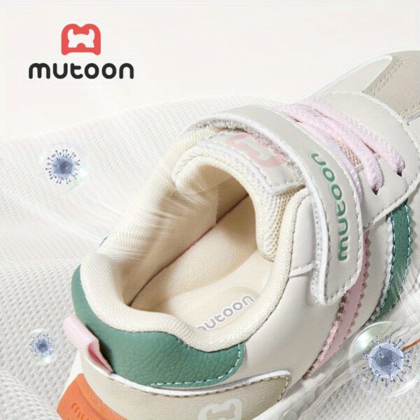 Stylish Mutoon Coastal Breeze Toddler Sneakers in white, providing lightweight comfort for little feet.