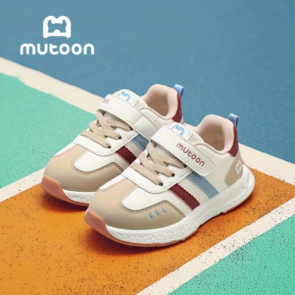 Stylish Mutoon Coastal Breeze Toddler Sneakers in white, providing lightweight comfort for little feet.