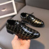 Stylish grid pattern boys oxford shoes perfect for formal occasions High quality leather comfortable fit Shop Newness
